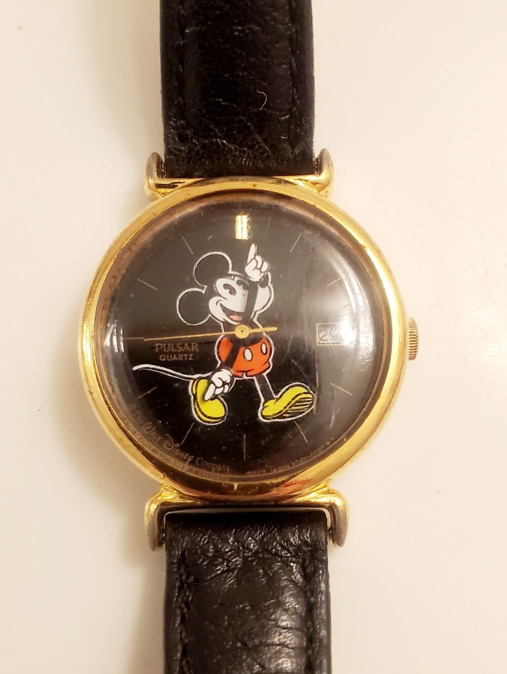 Vintage 1980’s Pulsar Disney Mickey Mouse Calendar Watch